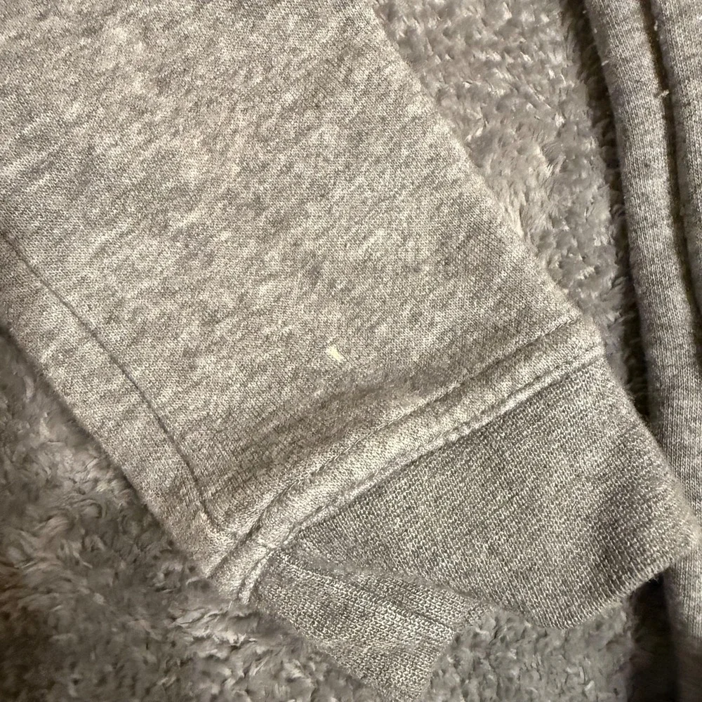 Nike Women Gray Hoodie Sweatshirt‎ Gold Mosaic Logo Pullover Cowl Neck Size M